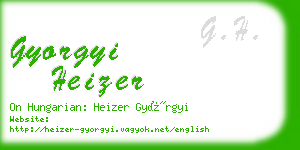 gyorgyi heizer business card